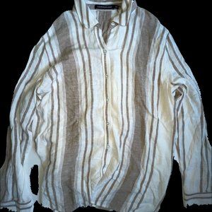 Calvin Klein Jeans Striped Button-Up Shirt Hazel